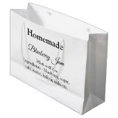 Grand Sac Cadeau Confiture de myrtille maison faite avec amour ajou (Devant Angle)