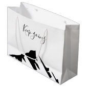 Grand Sac Cadeau Conserver Noir Moderne En Simple (Devant Angle)