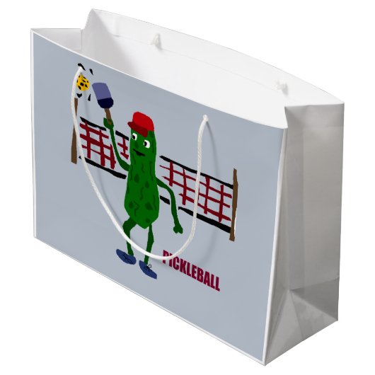 Grand Sac Cadeau Conserves au vinaigre drôles jouant la conception (Dos Angle)