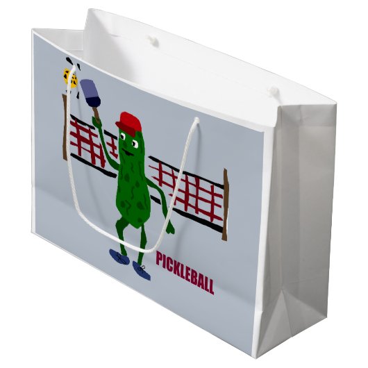 Grand Sac Cadeau Conserves au vinaigre drôles jouant la conception (Devant Angle)