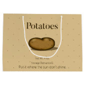 Grand Sac Cadeau Consignes humoristiques d'entreposage des aliments (Dos)