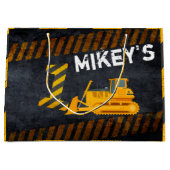 Grand Sac Cadeau Construction Vehicle|Black & Yellow|1er anniversai (Devant)