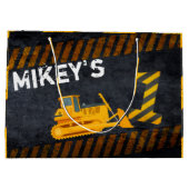 Grand Sac Cadeau Construction Vehicle|Black & Yellow|1er anniversai (Dos)