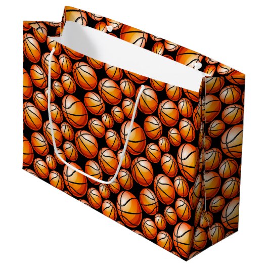 Grand Sac Cadeau Cool Basketball sport carrelé (Devant Angle)