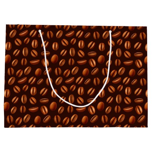 Grand Sac Cadeau cool café carrelé motif (Dos)