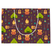 Grand Sac Cadeau Cool Camping Design Motif extérieur (Devant)