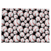 Grand Sac Cadeau Cool de base-ball sport carrelé motif (Dos)
