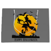 Grand Sac Cadeau Cool Halloween sorcière vacances (Devant)