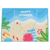 Grand Sac Cadeau cool Happy Summer beach party (Devant)