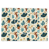 Grand Sac Cadeau Cool Pays Ouest cowboy carrelé (Dos)