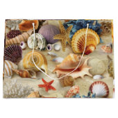 Grand Sac Cadeau Coques de mer sur la plage (Devant)