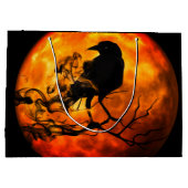 Grand Sac Cadeau Corbeau nocturne d'Halloween (Dos)