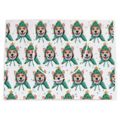 Grand Sac Cadeau Corgi Chien race Noël (Devant)