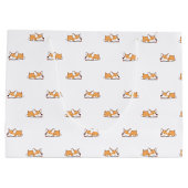 Grand Sac Cadeau Corgi dormant (Dos)