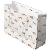 Grand Sac Cadeau Corgi dormant (Devant Angle)