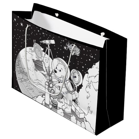Grand Sac Cadeau cosmos (Devant Angle)