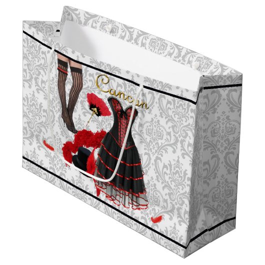 Grand Sac Cadeau Costume cancan 2 (Devant Angle)