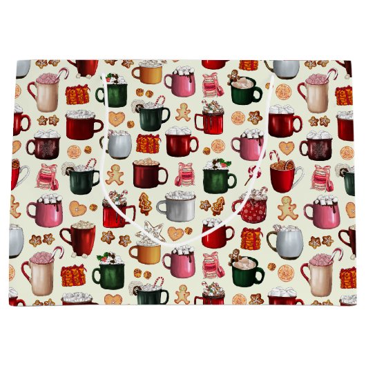 Grand Sac Cadeau Cosy cacao chaud Cabine et soins d'hiver (Devant)