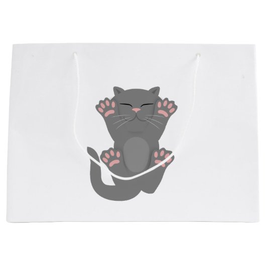 Grand Sac Cadeau Couchage de chat (Devant)