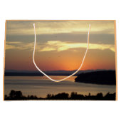 Grand Sac Cadeau Coucher de soleil pittoresque orange (Devant)