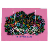 Grand Sac Cadeau Couleur de vie élégante (Dos)