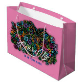 Grand Sac Cadeau Couleur de vie élégante (Dos Angle)