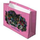 Grand Sac Cadeau Couleur de vie élégante (Devant Angle)