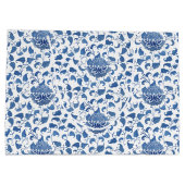 Grand Sac Cadeau Couleur d'eau bleu et blanc (Dos)