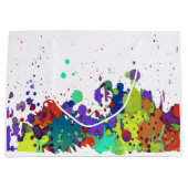 Grand Sac Cadeau COULEUR FUNNY SPLASH I + votre backgr. & idées (Devant)
