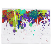 Grand Sac Cadeau COULEUR FUNNY SPLASH I + votre backgr. & idées (Dos)