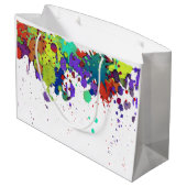 Grand Sac Cadeau COULEUR FUNNY SPLASH I + votre backgr. & idées (Dos Angle)