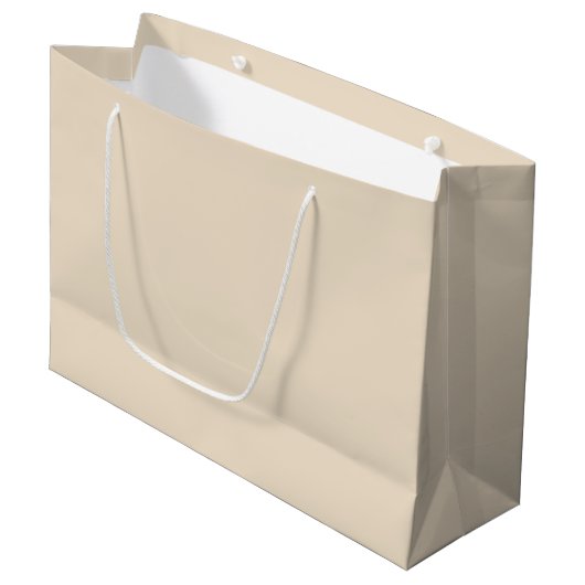 Grand Sac Cadeau Couleur uni Champagne beige (Devant Angle)