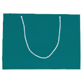 Grand Sac Cadeau Couleur uni profond Aqua turquoise (Dos)