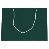 Grand Sac Cadeau Couleur uni vert émeraude foncé (Devant)