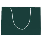Grand Sac Cadeau Couleur uni vert émeraude foncé (Dos)
