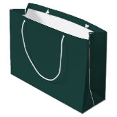 Grand Sac Cadeau Couleur uni vert émeraude foncé (Dos Angle)