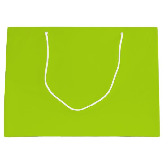 Grand Sac Cadeau Couleur vert citron uni (Devant)