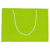 Grand Sac Cadeau Couleur vert citron uni (Dos)