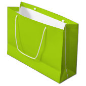 Grand Sac Cadeau Couleur vert citron uni (Devant Angle)