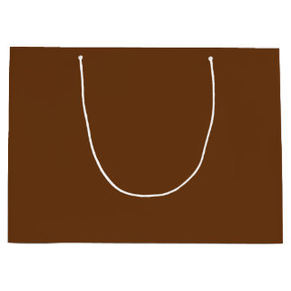 Grand Sac Cadeau Couleur vierge solide Sepia