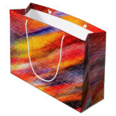 Grand Sac Cadeau Couleurs Abstraites du coucher de soleil 3 (Dos Angle)