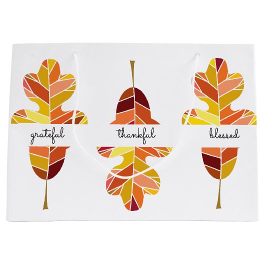 Grand Sac Cadeau Couleurs bénies reconnaissantes reconnaissantes (Devant)