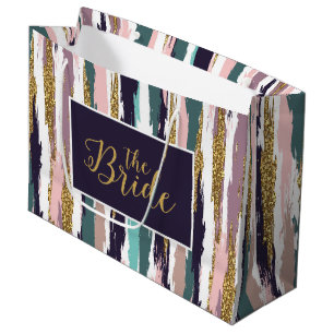 Grand Sac Cadeau Couleurs d'eau colorées et embouteillées motif