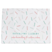 Grand Sac Cadeau Couleurs pastel Parsemées de blanc (Devant)