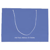 Grand Sac Cadeau Couleurs tendance - Couleur bleu bijou - Solide (Dos)