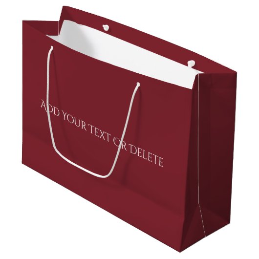 Grand Sac Cadeau Couleurs Trend - Couleur Rouge Crimson - Solide (Devant Angle)