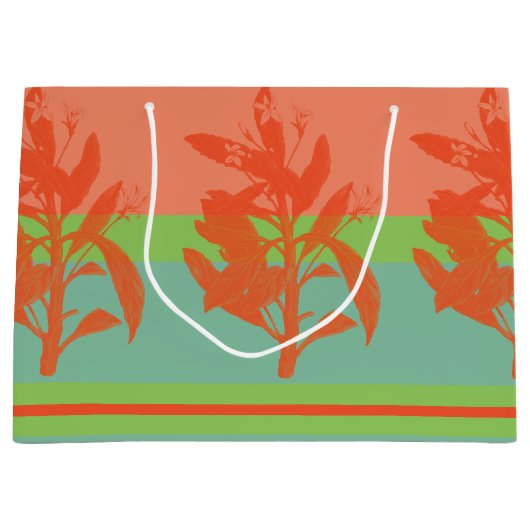 Grand Sac Cadeau Couleurs tropicales claires et fraîches (Devant)