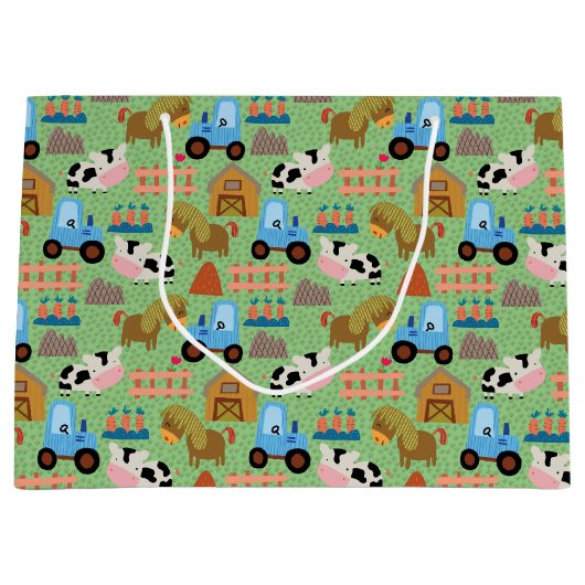 Grand Sac Cadeau Country Farm Life (Devant)