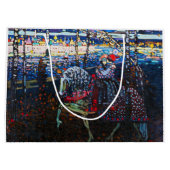 Grand Sac Cadeau Couple à cheval blanc, Wassily Kandinsky (Dos)