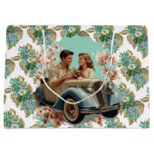 Grand Sac Cadeau Couple vintage (Devant)
